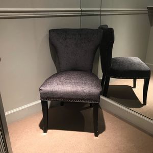 Gray upholstered chair